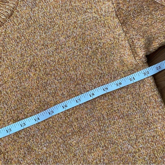 Flax Heathered Cotton Long Sleeve Boxy Tunic Sweater in Marigold Orange - Picture 7 of 9